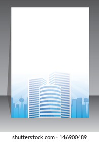 Real estate brochure or notepad design with place for text