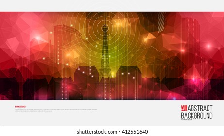 Real estate brochure template design. Company profile. Concept of architecture background. Vector illustration.