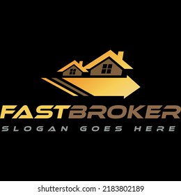 Real Estate Broker Agent Home Business Logo Template