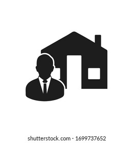 Real Estate Broker Icon. Editable Vector EPS Symbol Illustration.
