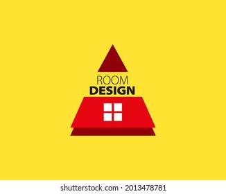 Real estate, builder logo, construction logo, creative logo house shape vector illustration color design template