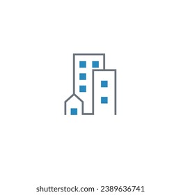 Real estate building Abstract logo design modern minimal brand flat Icon design vector illustration emblem sign symbol logotype 