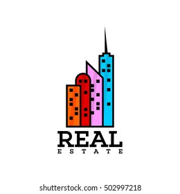 Real estate, Building, apartment logo