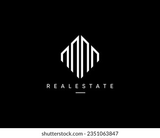 Real estate, building, architecture, construction, cityscape, skyscraper, residence, apartment, property, planning and structure logo design template.
