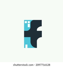 Real Estate, Building, Constriction Logo Design Concept Letter TF