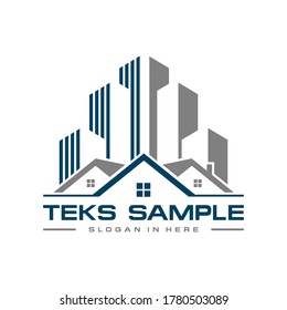 real estate and building construction logo 