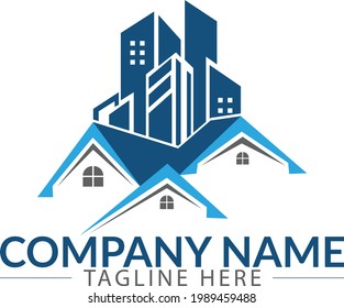 Real Estate, Building and Construction Logo Vector Design Eps 10.Real Estate Logo Set, Creative House Logo Collection, Abstract Buildings Logo Set. Vector Illustrator
