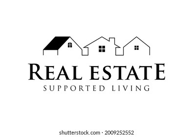 Real Estate Building and Construction logo design template vector illustration