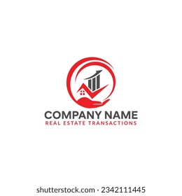 Diseño de vectores con logotipo inmobiliario, inmobiliario y de construcción. Diseño de logotipo financiero