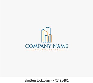 Real Estate, Building and Construction Logo Vector Design