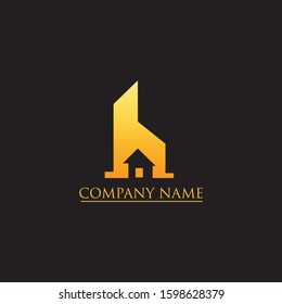 Real estate, and building construction, vector logo design template.
