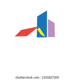 Real Estate or building flat or minimalist logo