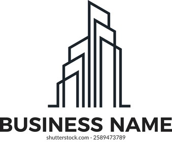 Real estate building home interior Minimalist logo design vector transparency PNG and editable EPS Vector files