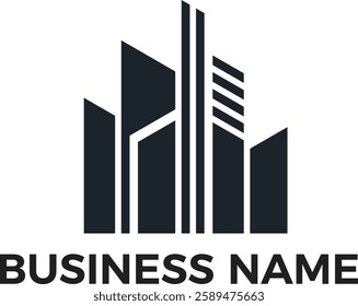 Real estate building home interior Minimalist logo design vector transparency PNG and editable EPS Vector files