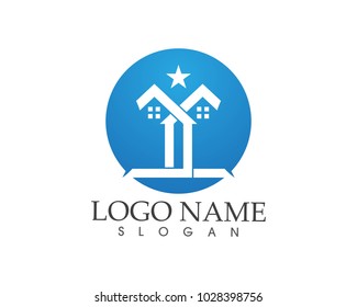 Real estate and building home logo design