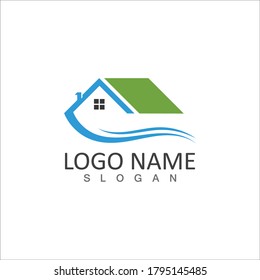 Vector del logotipo inmobiliario y de la vivienda