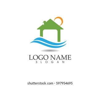 Real estate and building home logo
