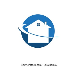 Real estate building home logo design template