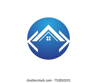 Real estate and building home logo design