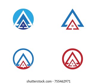 Real estate and building home logo design  template