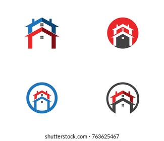 Real estate and building home logo design template
