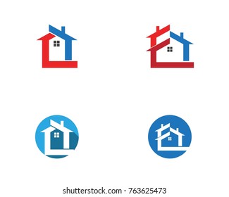 Real estate and building home logo design template