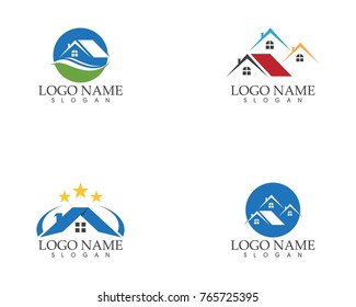 Real estate and building home logo design template