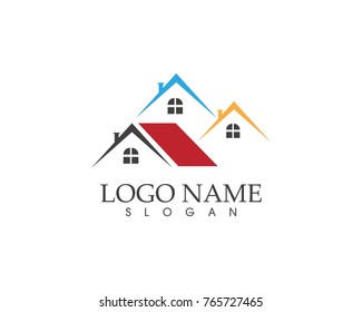 Real estate and building home logo design template