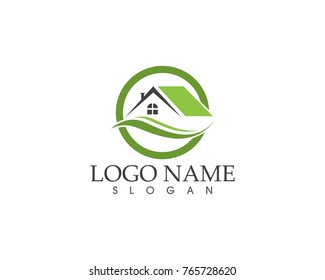 Real estate and building home logo design template