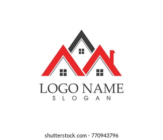 Real estate and building home logo design template