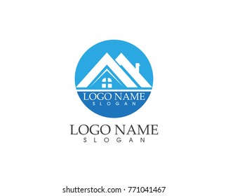 Real estate and building home logo design template