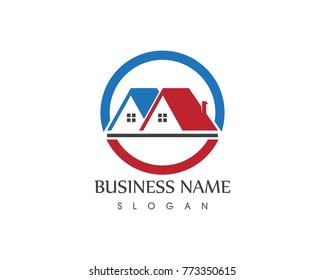 Real estate and building home logo design template