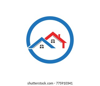 Real estate and building home logo design template