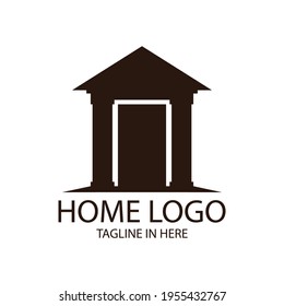 Real estate building house design template. Home vintage symbol. Old building logo