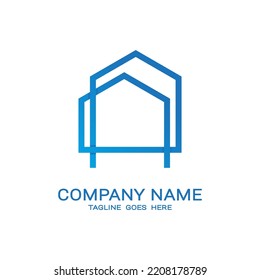 real estate building house template logo illustration.