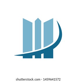 real estate building icon vector template logo illustration