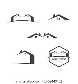real estate building icon vector template logo illustration