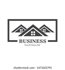 real estate building icon vector template logo illustration