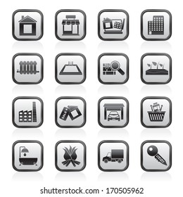 Real Estate and building icons - Vector Icon Set