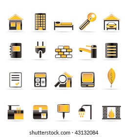 Real  Estate and building icons - Vector Icon Set