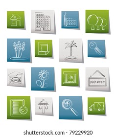 Real Estate and building icons - Vector Icon Set