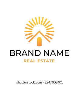 Real estate and building investment logo design template
