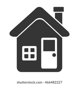  Real estate building isolated flat icon design