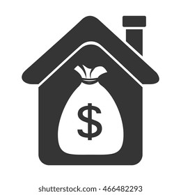  Real estate building isolated flat icon design