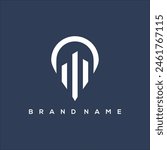 real estate building location logo vector