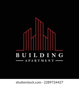 Real Estate Building Logo, Apartment Logo