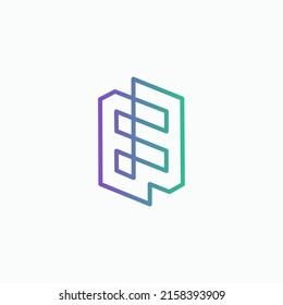 Real estate building logo. Construction working industry icon. Modern technology logo. Abstract letter F A logo