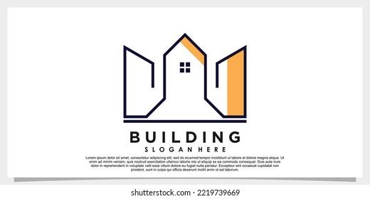 real estate, building logo design with creative concept