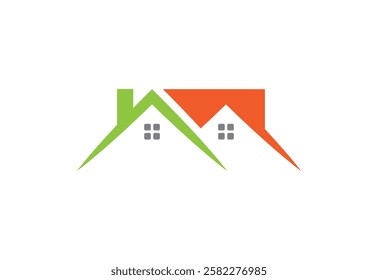 Real estate building logo design, Vector design template