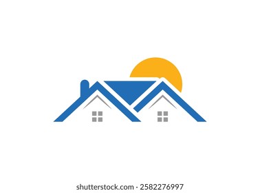 Real estate building logo design, Vector design template